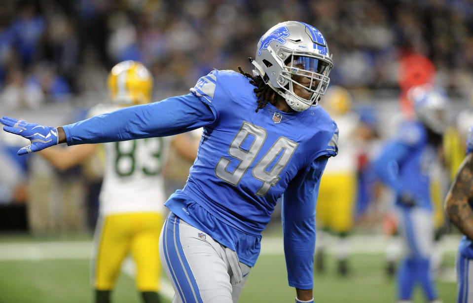 Detroit Lions defensive end Ezekiel Ansah was given the franchise tag by the team. (AP)