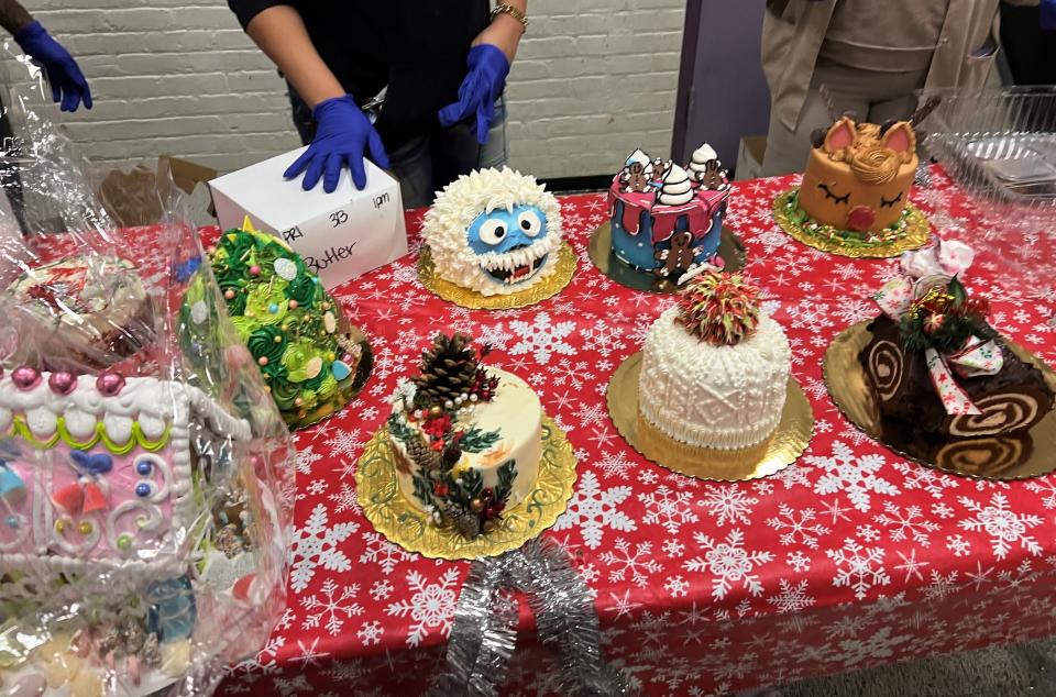 Cakes from Pastry Garden in Poughkeepsie for the cultural holiday celebration held on Friday, Dec. 15 at the Family Partnership Center in the City of Poughkeepsie.