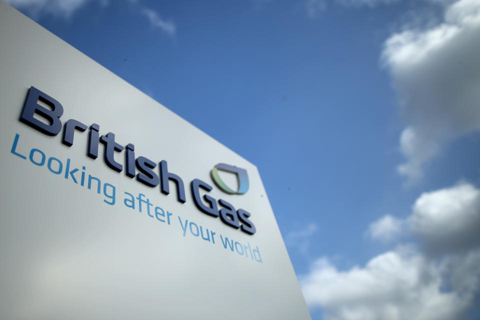 British Gas branding adorns the entrance Leicester’s Aylestone Road British Gas Centre on October 17, 2013. Photo: Christopher Furlong/Getty Imagescr