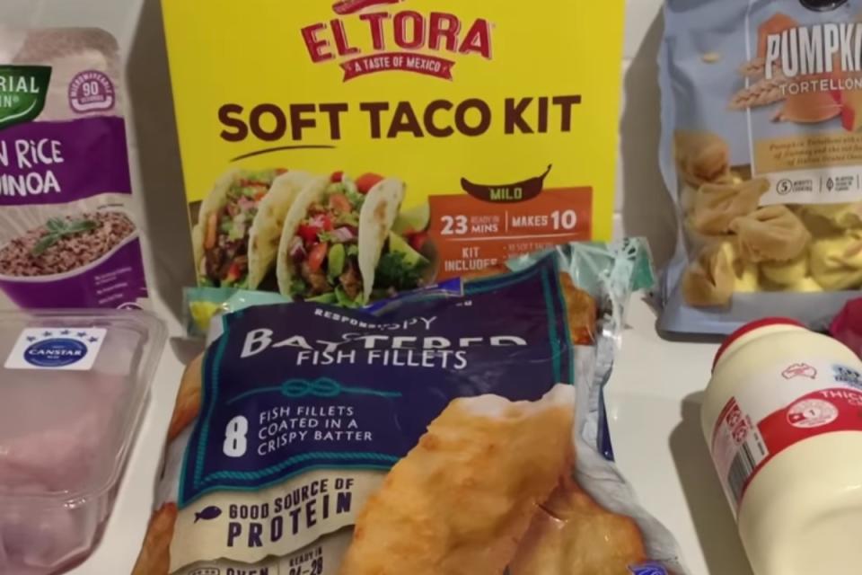 Aldi tacos and other food