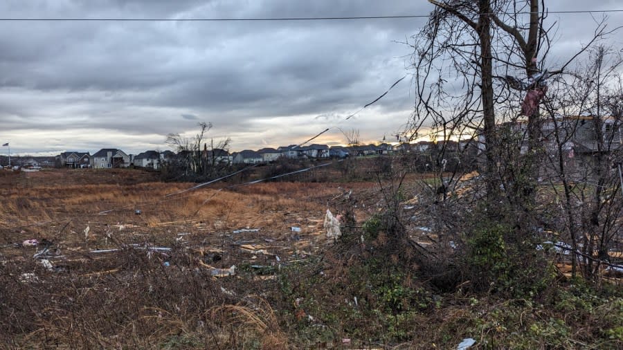 Storm damage along West Creek Coyote Trail in Clarksville (Courtesy: Maranda Whitley)