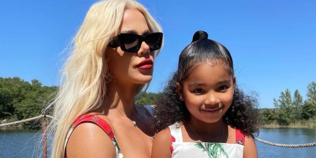 Khloe Kardashian & Daughter True Match At Christmas Party: Photos