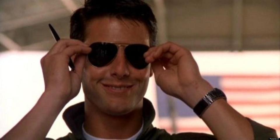 Tom Cruise as Maverick in 1986&#39;s &#39;Top Gun&#39; (credit: Paramount)