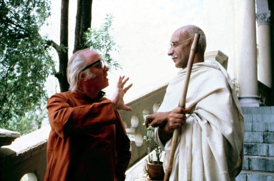 Richard Attenborough directing Ben Kingsley in “Gandhi” - Credit: Courtesy Everett Collection