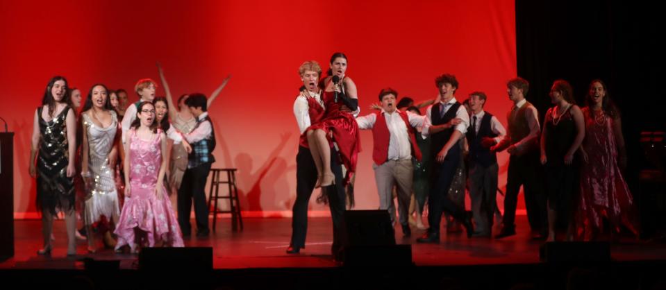 Talia Martelli and the company of Rye Neck's "Anastasia" performing "Land of Yesterday" at the 2023 Metro Awards at Tarrytown Music Hall on June 12, 2023.