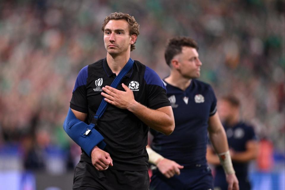 Jamie Ritchie suffered a shoulder injury in Scotland’s defeat (Getty Images)