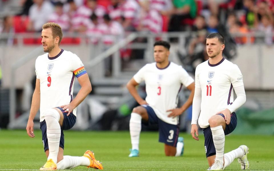 Gareth Southgate furious as Hungarian children boo England players for taking the knee - PA