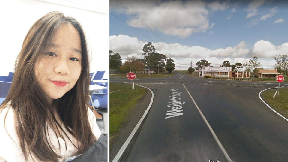 The accident, which involved five Singaporeans including 20-year-old Gwyneth Lok (left) took place at the intersection of Remembrance Drive and Madden Road (right) in Windermere, 130km outside of Melbourne. (PHOTOS: Gwyneth Lok / Facebook page, Google Street View)