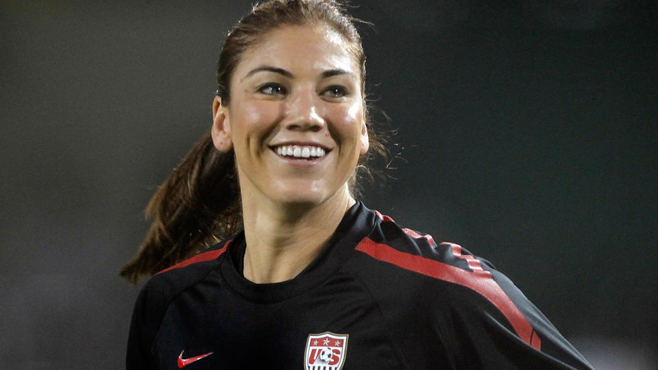 Hope Solo, pictured here in action for the United States in 2011. 