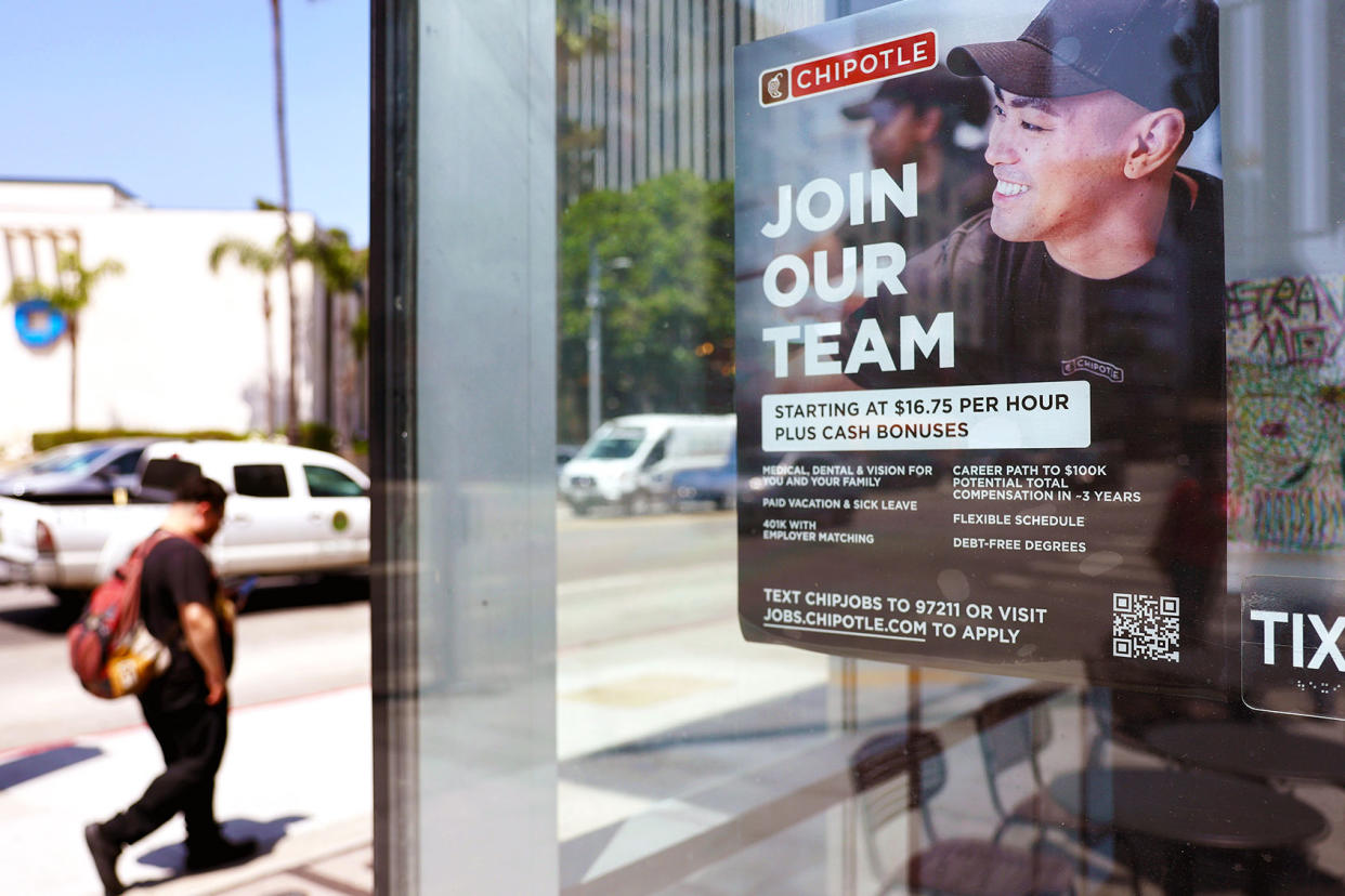 Chipotle Join Our Team sign Mario Tama/Getty Images