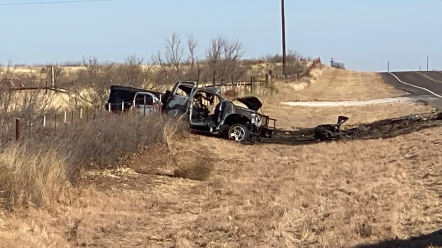 Crash site in Andrews County (Nexstar/Staff)