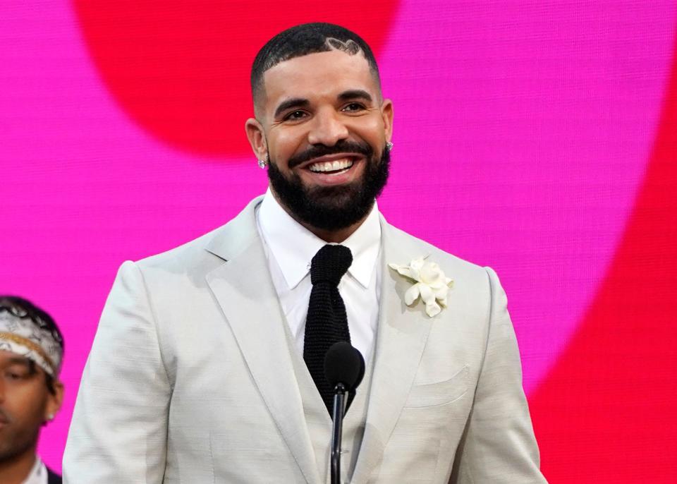 Drake appears at the Billboard Music Awards n Los Angeles on May 23, 2021.