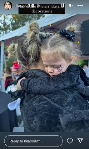 <p>Hilary Duff/Instagram</p> Hilary Duff and daughter