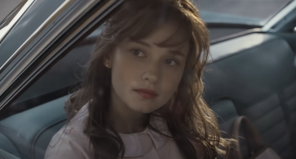 Close-up of Priscilla in the movie