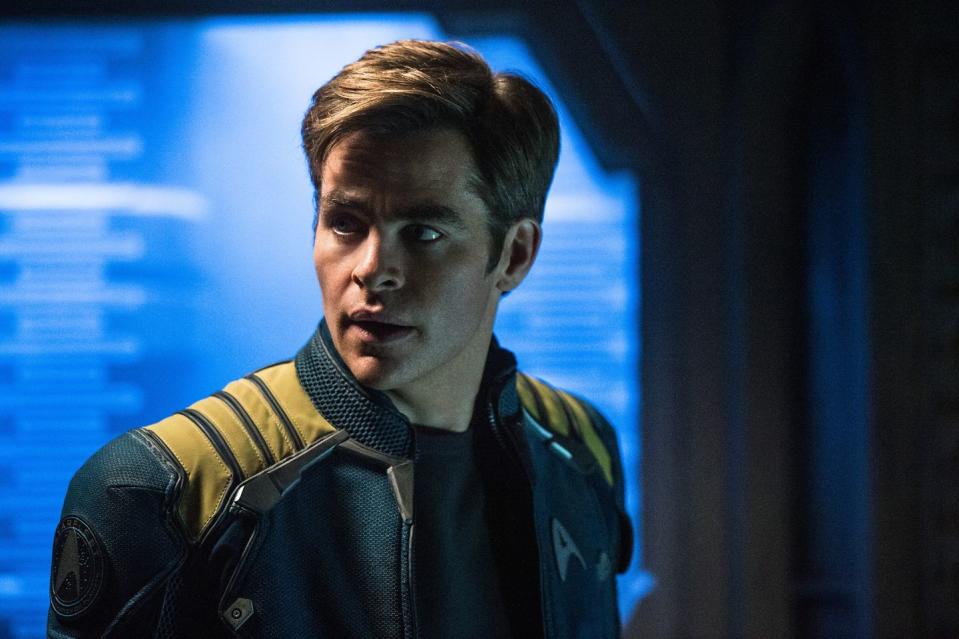 Chris Pine as Captain Kirk in a still from Star Trek Beyond