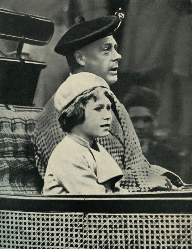 Prince Edward and Princess Elizabeth returning from Crathie Church in Balmoral, Scotland, in 1933. (Photo: Culture Club/Getty Images)