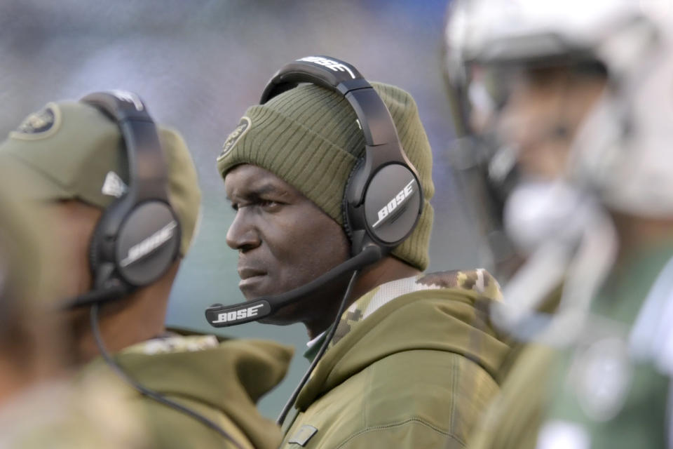 New York Jets coach Todd Bowles had some harsh words for the officials after their overtime loss to the Green Bay Packers on Sunday. (AP)