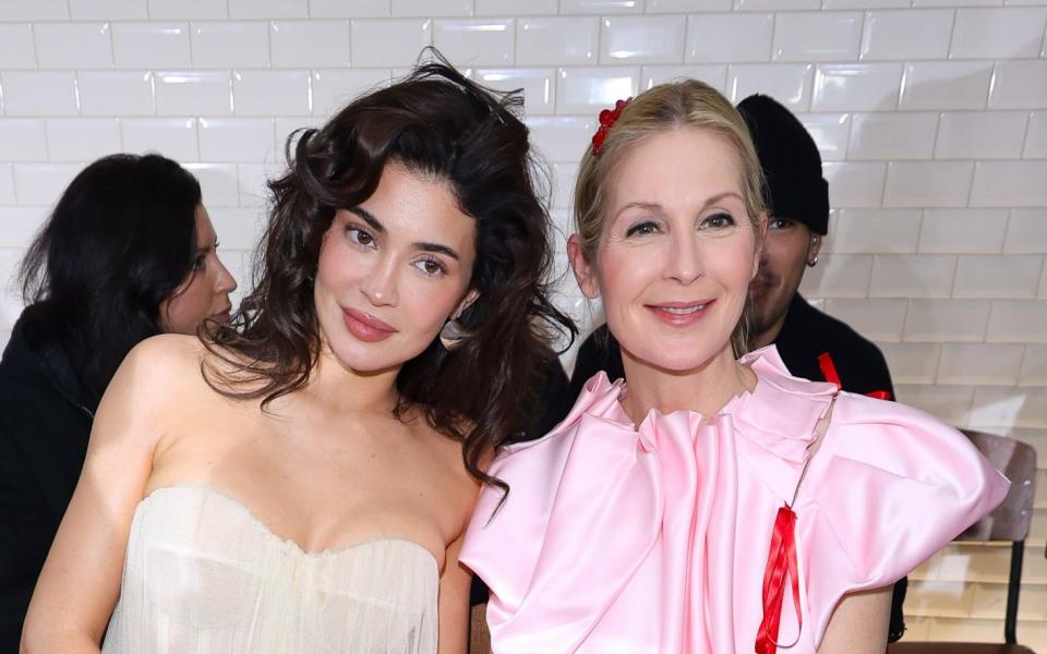 Rutherford with Kylie Jenner at the Simone Rocha couture collection for Jean Paul Gaultier in Paris, France