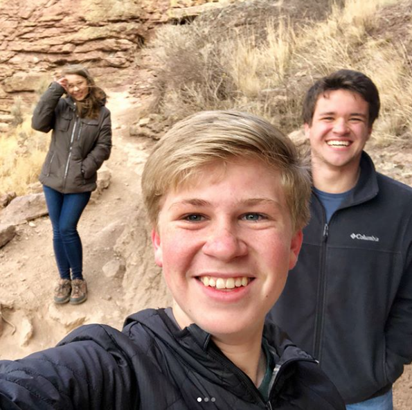 Robert Irwin posted this cute snap with his sister Bindi and her partner Chandler Powell. Source: Instagram/robertirwinphotography