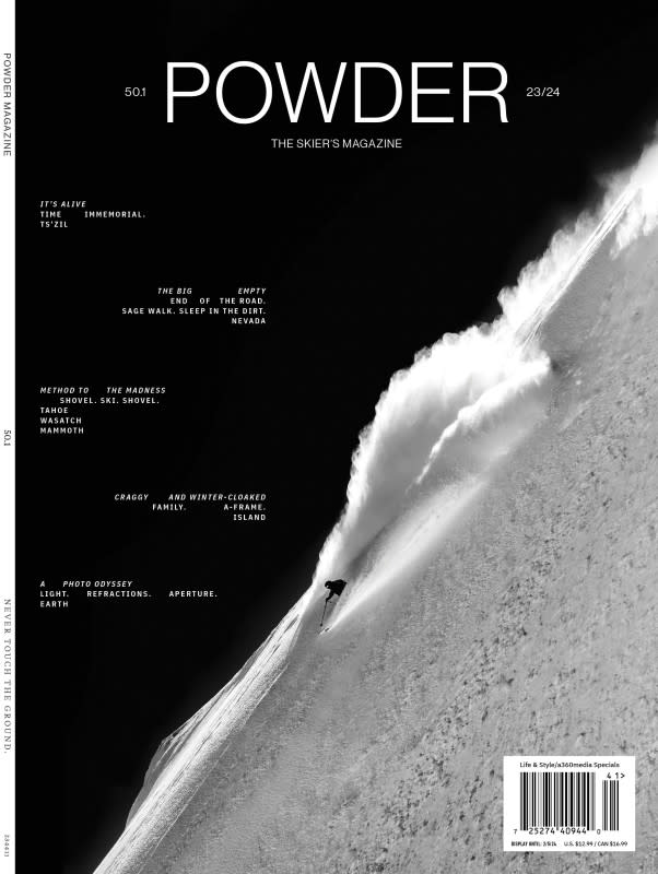 POWDER '23/'23 Photo Annual- Volume 50, Issue 1<p>Skier: James McSkimming, Whistler backcountry. Photo: Blake Jorgenson</p>