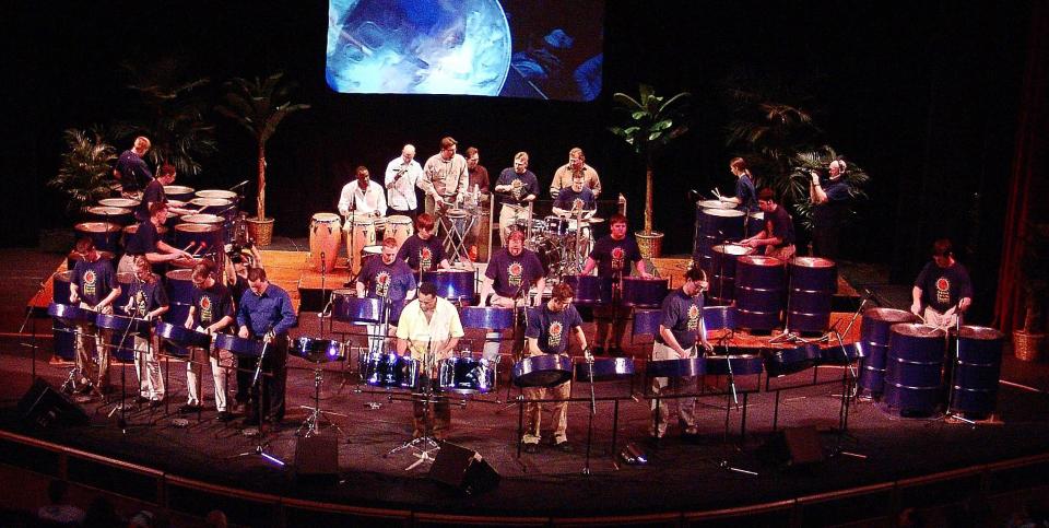 The University of Akron Steel Drum Band will perform at the Akron Civic Theatre at 2:30 p.m. Sunday.