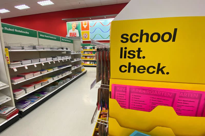 FILE PHOTO: Back to school suppiles for sale in U.S. department stores