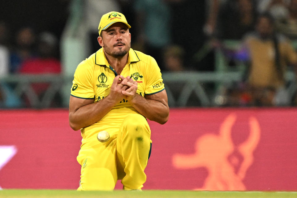 Marcus Stoinis drops a catch.