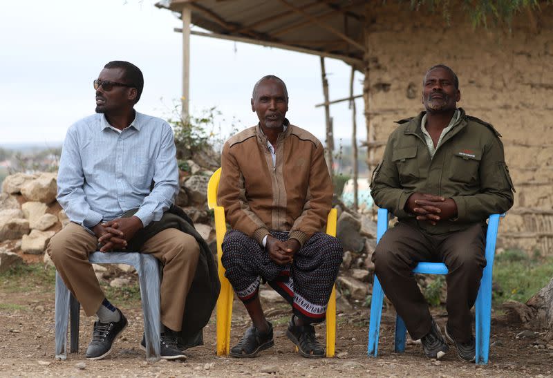 Elders sit in Tuli Guled, Somali Region