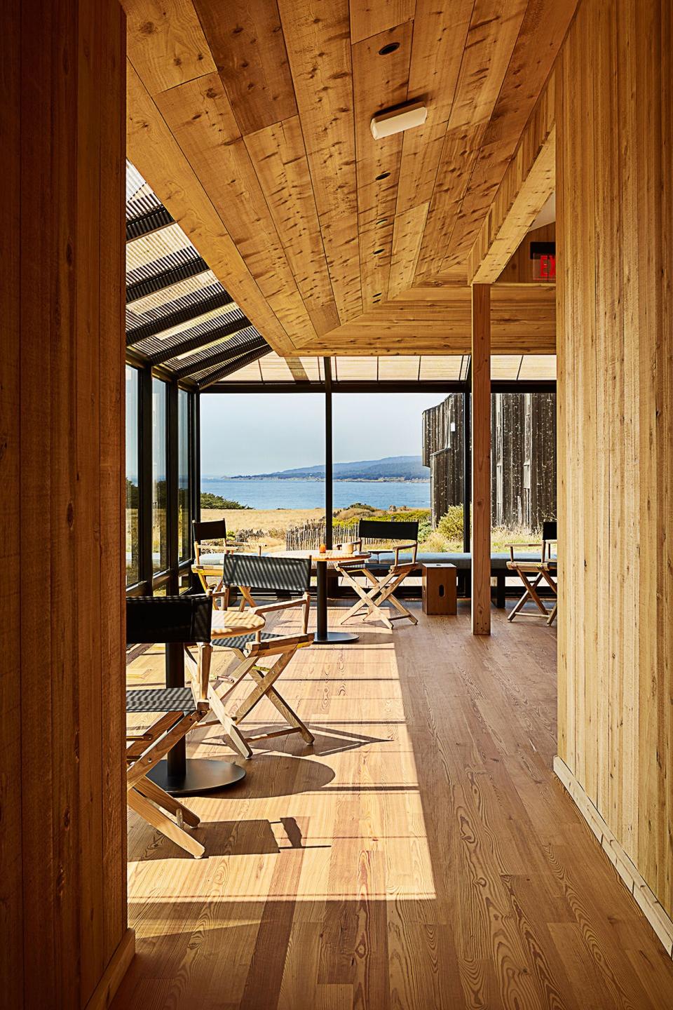 The solarium at The Sea Ranch Lodge in California, revamped by AD100 designer Charles de Lisle.