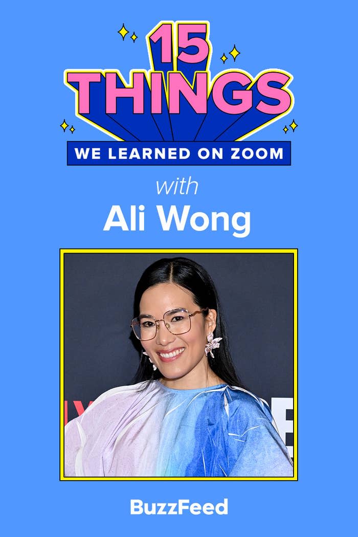 Ali Wong at the premiere of "Beef" in a header that says, "15 Things We Learned On Zoom with Ali Wong"