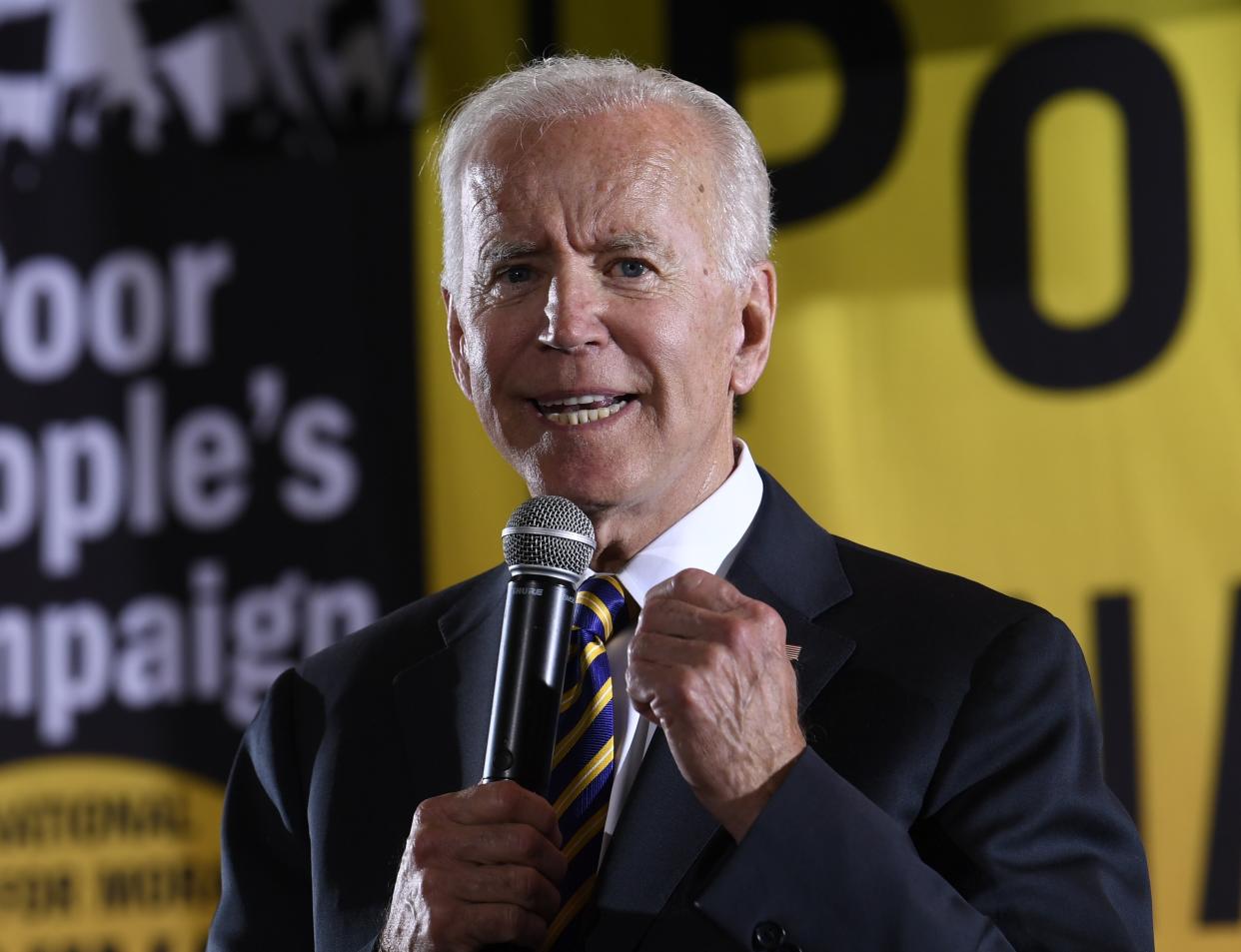 Democratic presidential candidate and former Vice President Joe Biden speaks at the Poor People's Moral Action Congress presidential forum in Washington, D.C., on June 17, 2019. (Photo: Susan Walsh / ASSOCIATED PRESS)