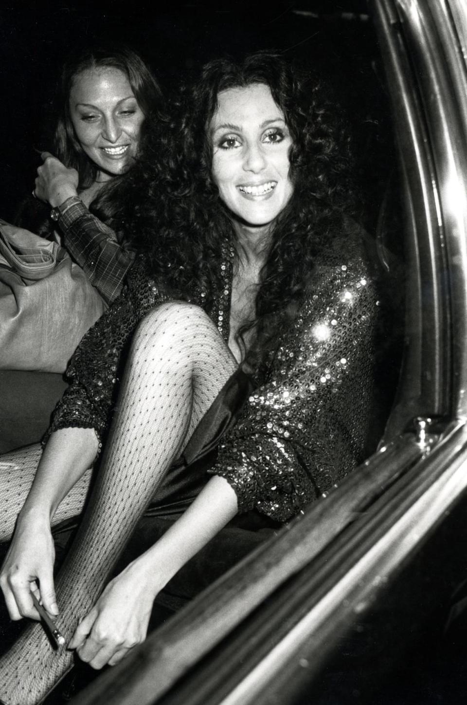 <div class="inline-image__caption"><p>Cher and friend, Premiere For "The China Syndrome". </p></div> <div class="inline-image__credit">Ron Galella / Ron Galella Collection / Getty</div>