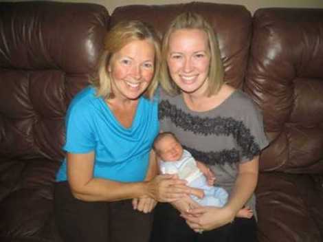 Linda Sirois, Angel Hebert, and baby Madden