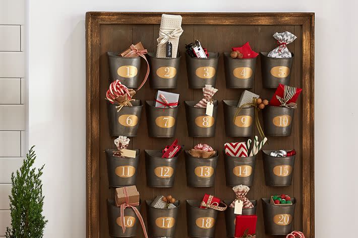 Gilt Galvanized Advent Calendar