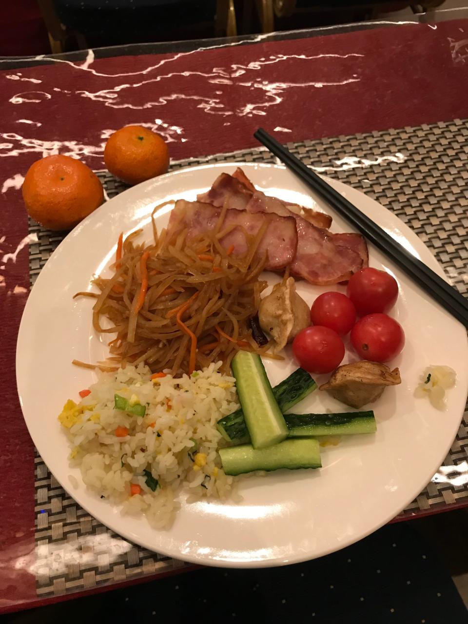 A recent breakfast for Journal Sentinel reporter Lori Nickel during the Winter Olympics in China.