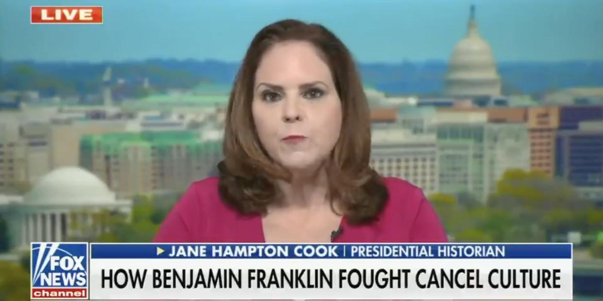 fox news ben franklin cancel culture historian jane hampton cook