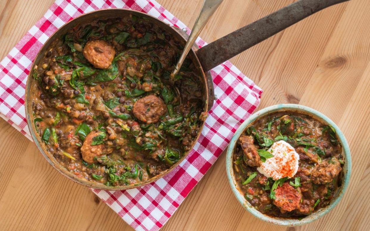 One-pot delight: lentil and chorizo stew - Andrew Crowley