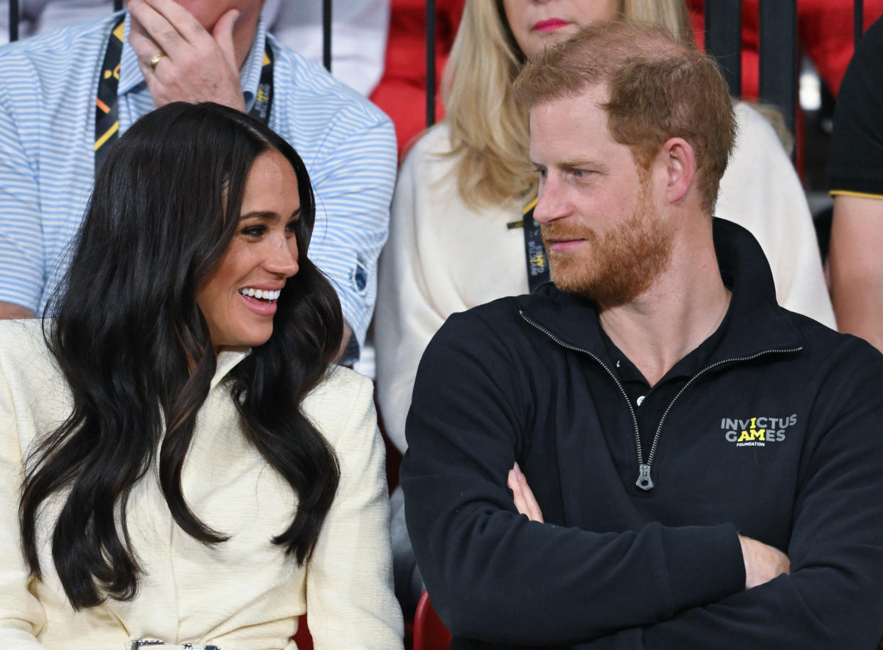 Prince Harry says he couldn't bear to be apart from Meghan and their children. (Getty Images)