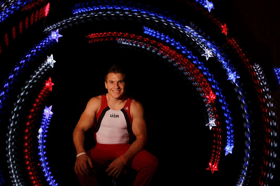 DALLAS, TX - MAY 14: Gymnast, Jonathan Horton, poses for a portrait during the 2012 Team USA Media Summit on May 14, 2012 in Dallas, Texas. (Photo by Ronald Martinez/Getty Images)