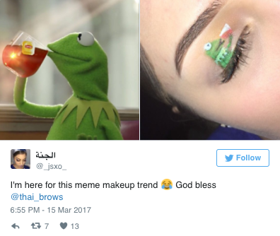 Meme eye makeup is the latest hilarious trend taking over social media, and it's bound to give you a laugh.