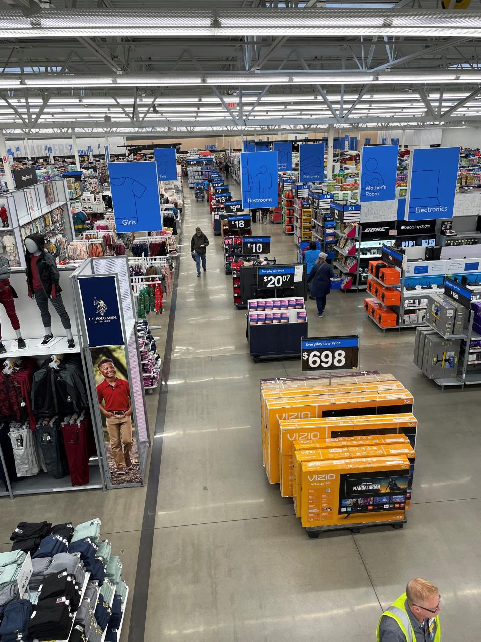 Oshkosh's Walmart underwent recent renovations that include updated signage and redesigned department layouts.