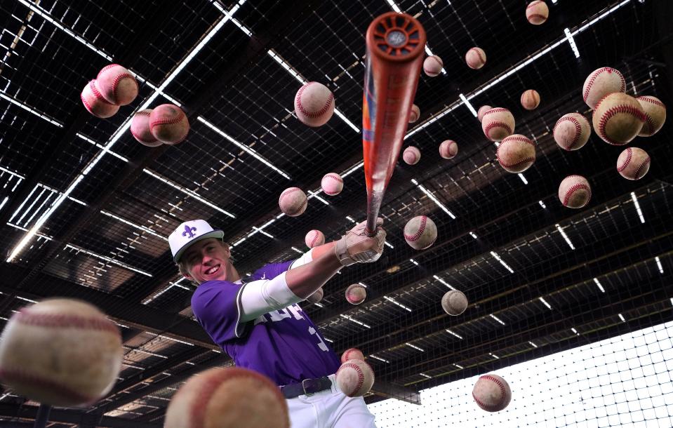 Notre Dame Prep senior shortstop TJ Stottlemyre poses for a portrait prior to a game against Cactus Shadows in Sccottsdale on March 26, 2024.