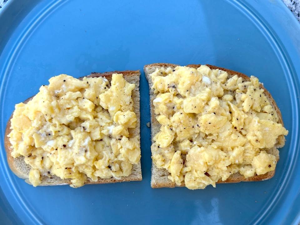 Ina Garten's cacio e pepe eggs on toast