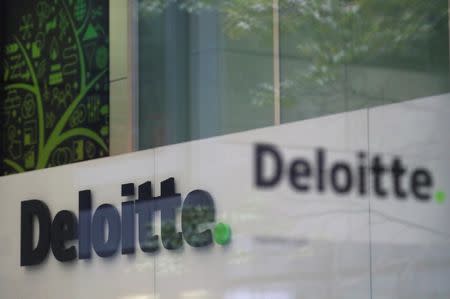 FILE PHOTO: Offices of Deloitte in London, Britain, September 25, 2017. REUTERS/Hannah McKay