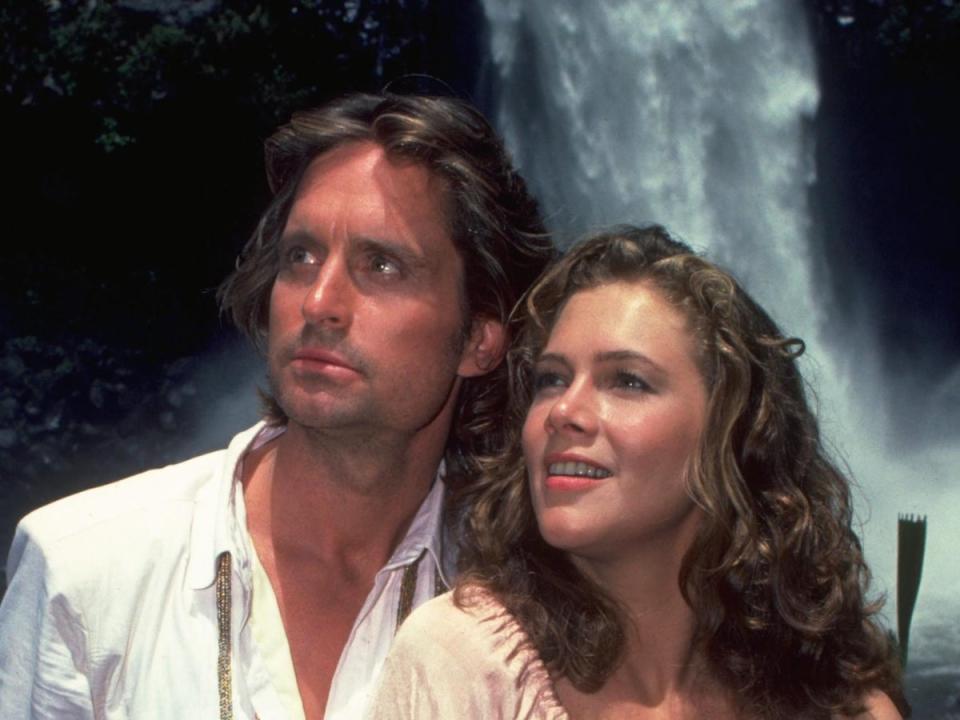 Michael Douglas and Kathleen Turner in ‘Romancing the Stone’ (20th Century Fox/Kobal/Shutterstock)