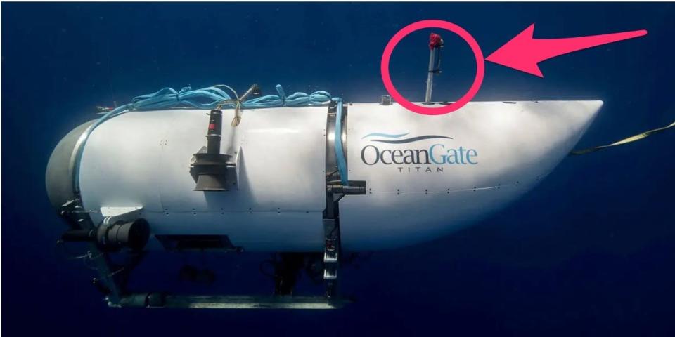 An annotated picture shows the antenna that's recognizable on the debris.