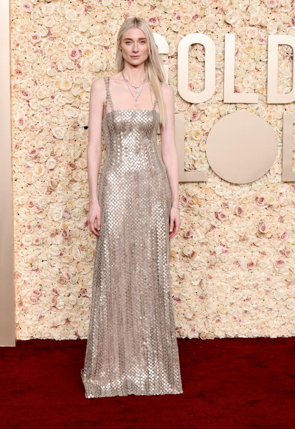 beverly hills, california january 07 elizabeth debicki attends the 81st annual golden globe awards at the beverly hilton on january 07, 2024 in beverly hills, california photo by amy sussmangetty images