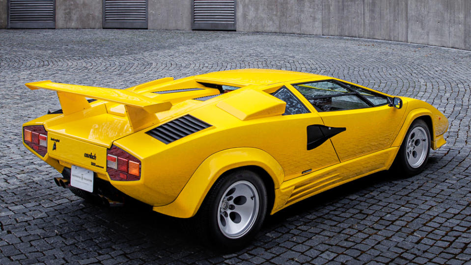 A 1988.5 Lamborghini Countach LP5000 QV supercar.