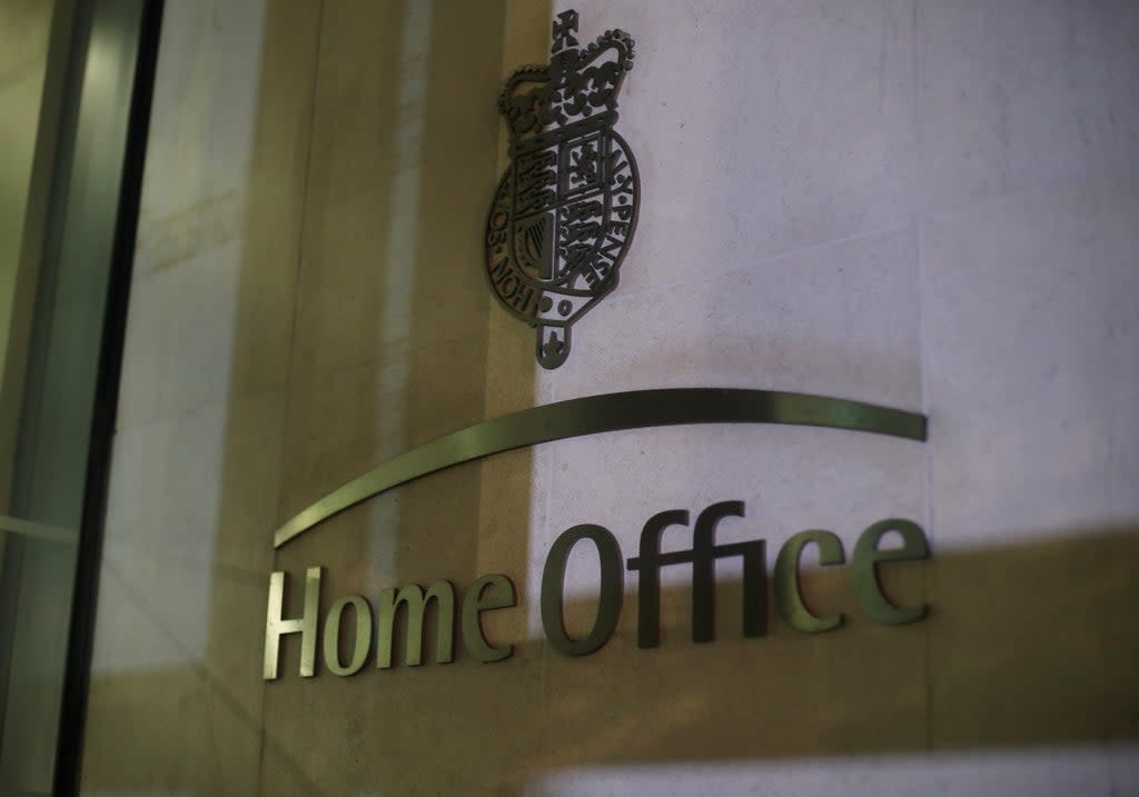 The sign outside the Home Office in Westminster, London (Yui Mok/PA) (PA Archive)