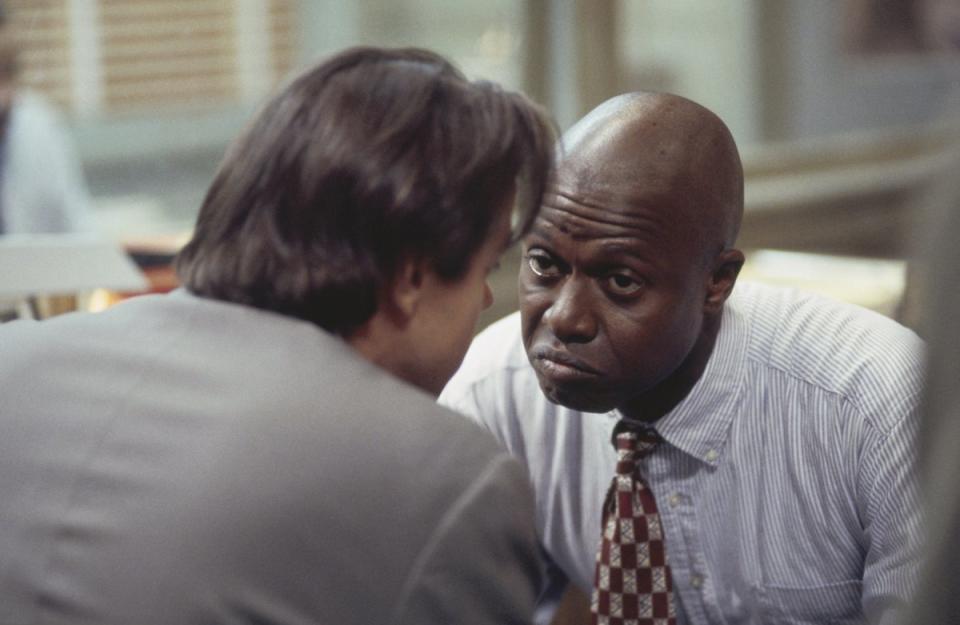 Kyle Secor as Det. Tim Bayliss, Andre Braugher as Det. Frank Pembleton in Homicide: Life on the Street<p>NBCU Photo Bank via Getty Images</p>